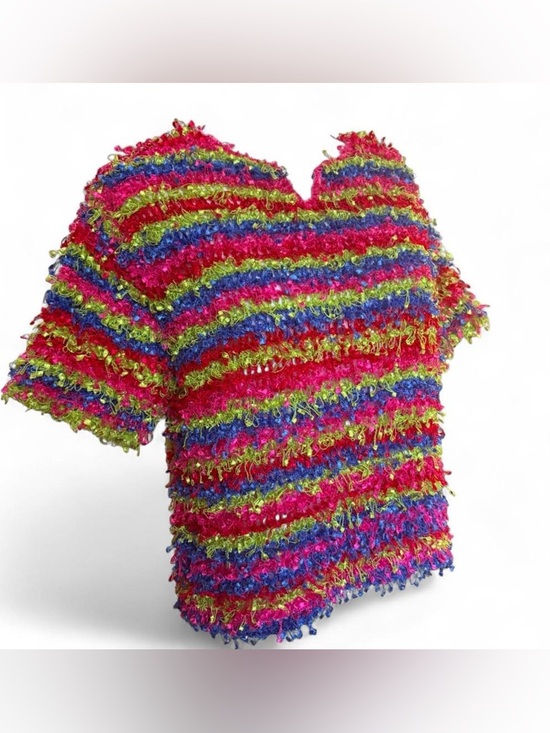 Michael Simon Tops - Rare Vintage Michael Simon Confetti Knit short sleeve Top | Size L rainbow knit